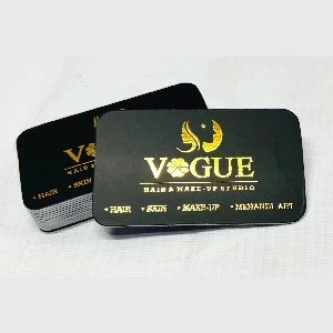 Heavy Matte Raised Foil Die Shape Visiting Cards