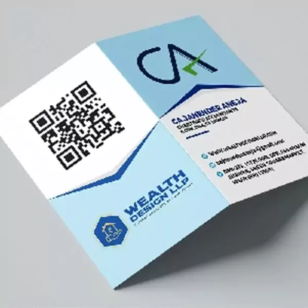 Texture Folded Visiting Cards
