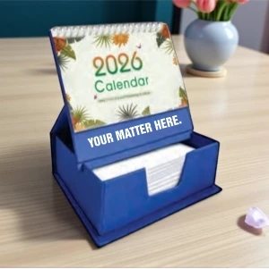 Blue Cube Calendar with Pad