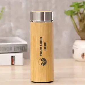 Bamboo Wooden Steel Lid Bottle (RENBTL1002)