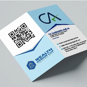 Texture Lamination Folded Visiting Cards